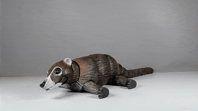 3D printed Flexi White Nosed Coatimundi Toy/Collectable
